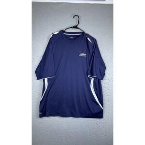 Umbro Shirt Mens 2XL Blue Short Sleeve Soccer Jersey Lightweight Performance Top
